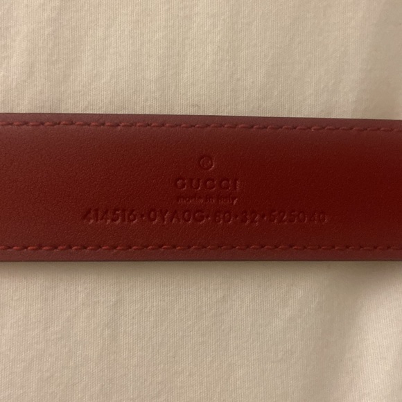 Never worn gucci size 80 red belt - Picture 6 of 6